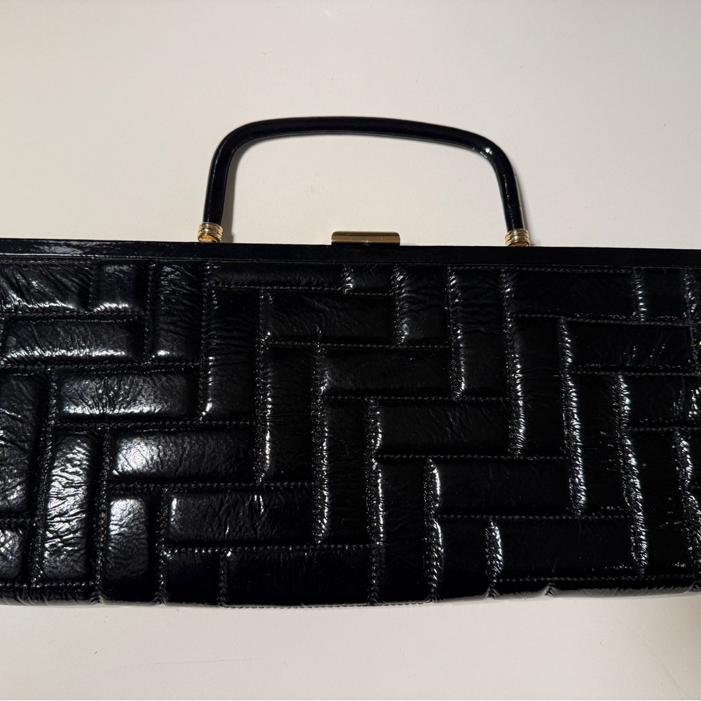 Elegant Black Leather Wristlet